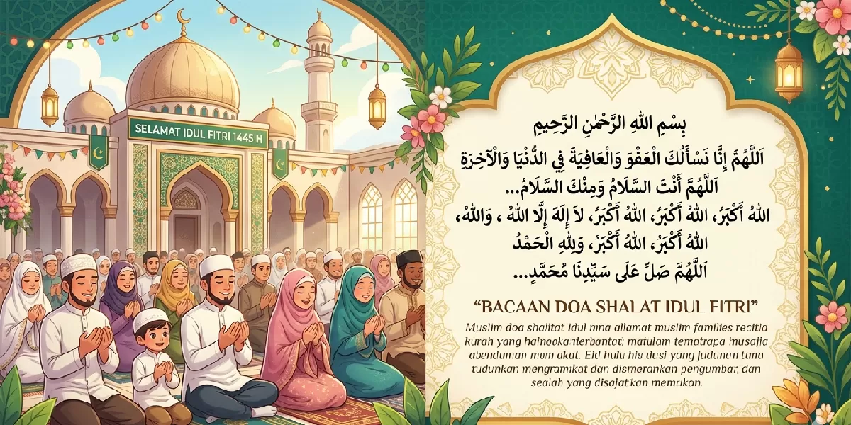 Bacaan Doa Sholat Idul Fitri Lengkap Dan Urutannya