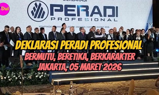 Peradi Profesional Resmi Berdiri, Deklarasi Digelar Di Jakarta